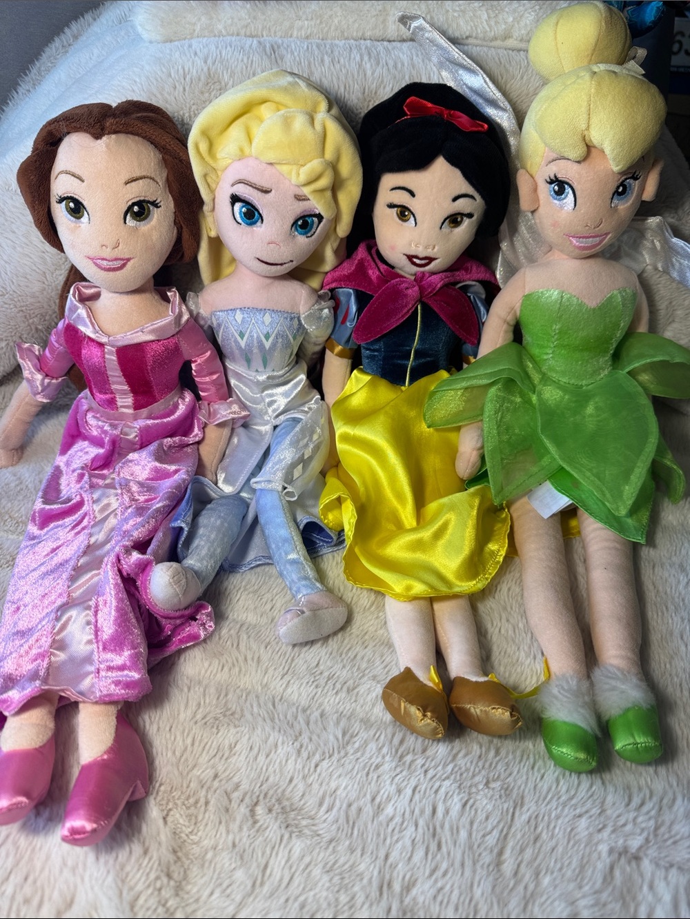 Disney Princess Plush Doll Lot of 4